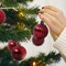36pcs 1.57” Shatterproof Christmas Ball Ornaments – Hanging Tree Decorations for Xmas Tree, Wreaths, and Holiday Parties, Burgundy